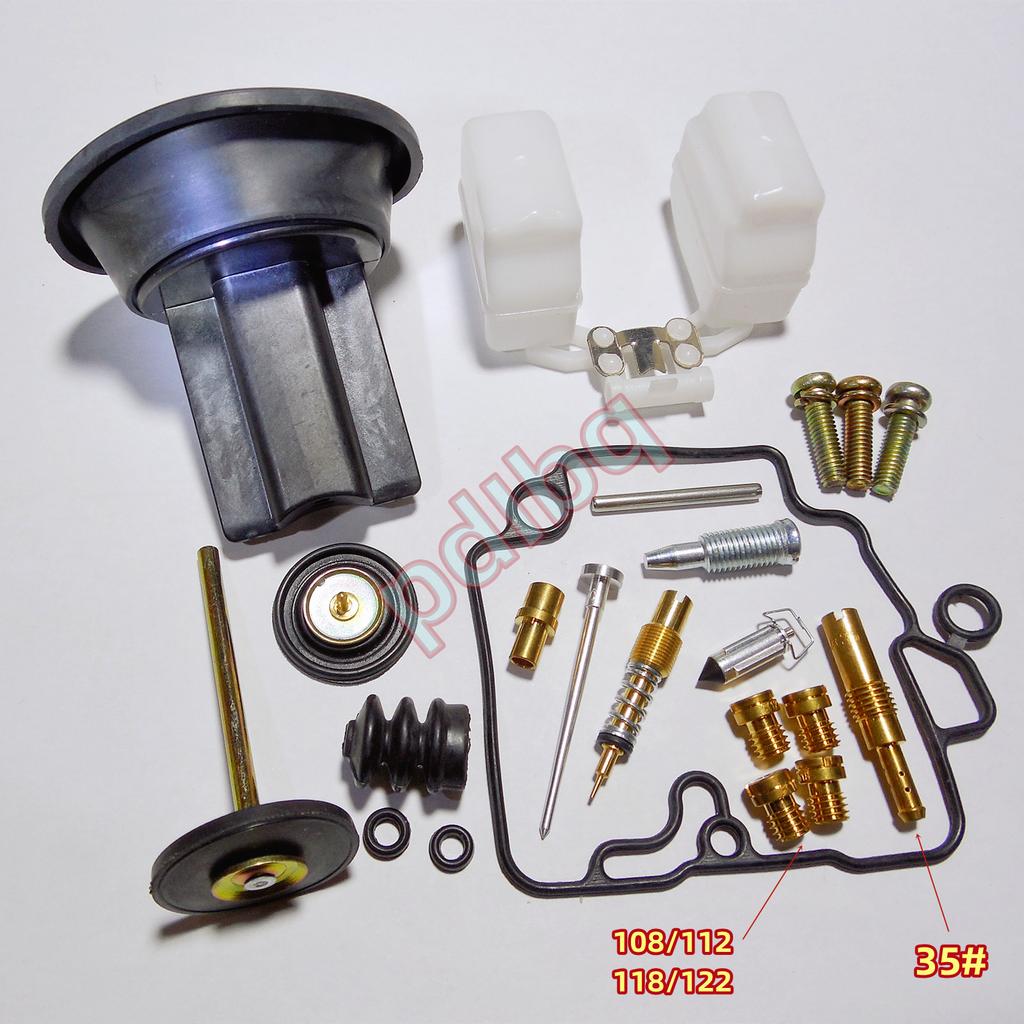 For Taiwan KT CVK26 With Acceleration Pump Carburetor Repair Kit Include Diaphragm Plunger Assembly With 5MM Thread Main Jet