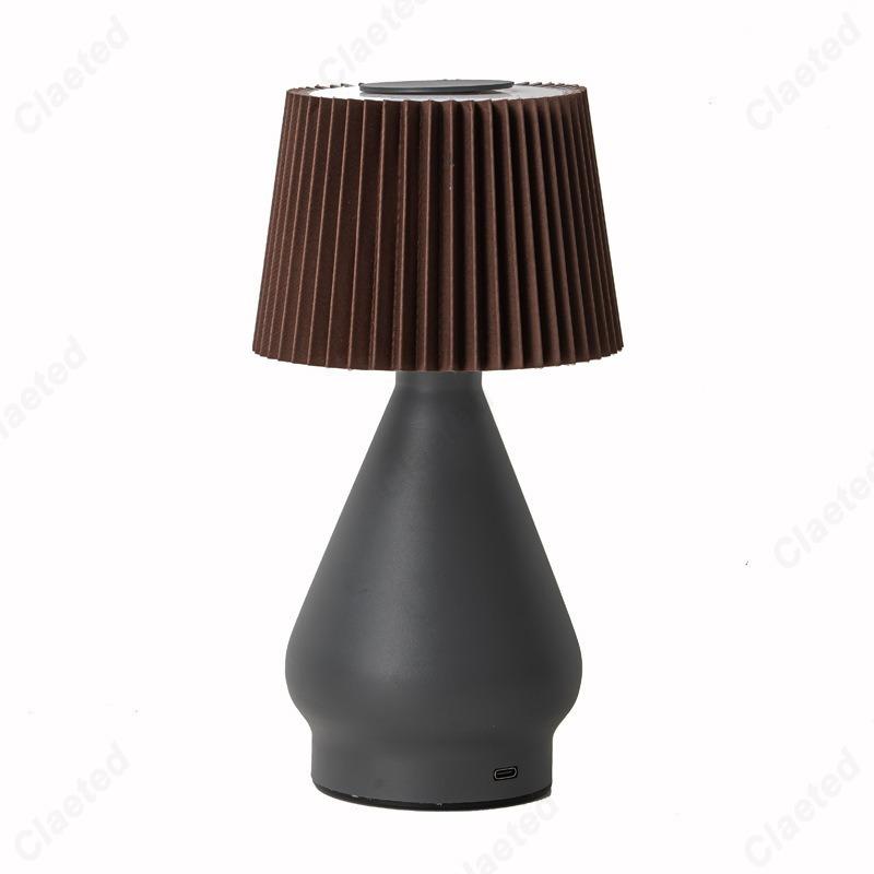 

Креативный светодиодный тканевый абажур с сенсорным затемнением, ночник с USB-портом для зарядки, прикроватная лампа для спальни, освещение для гостиной, кабинета 2.5 W чёрный