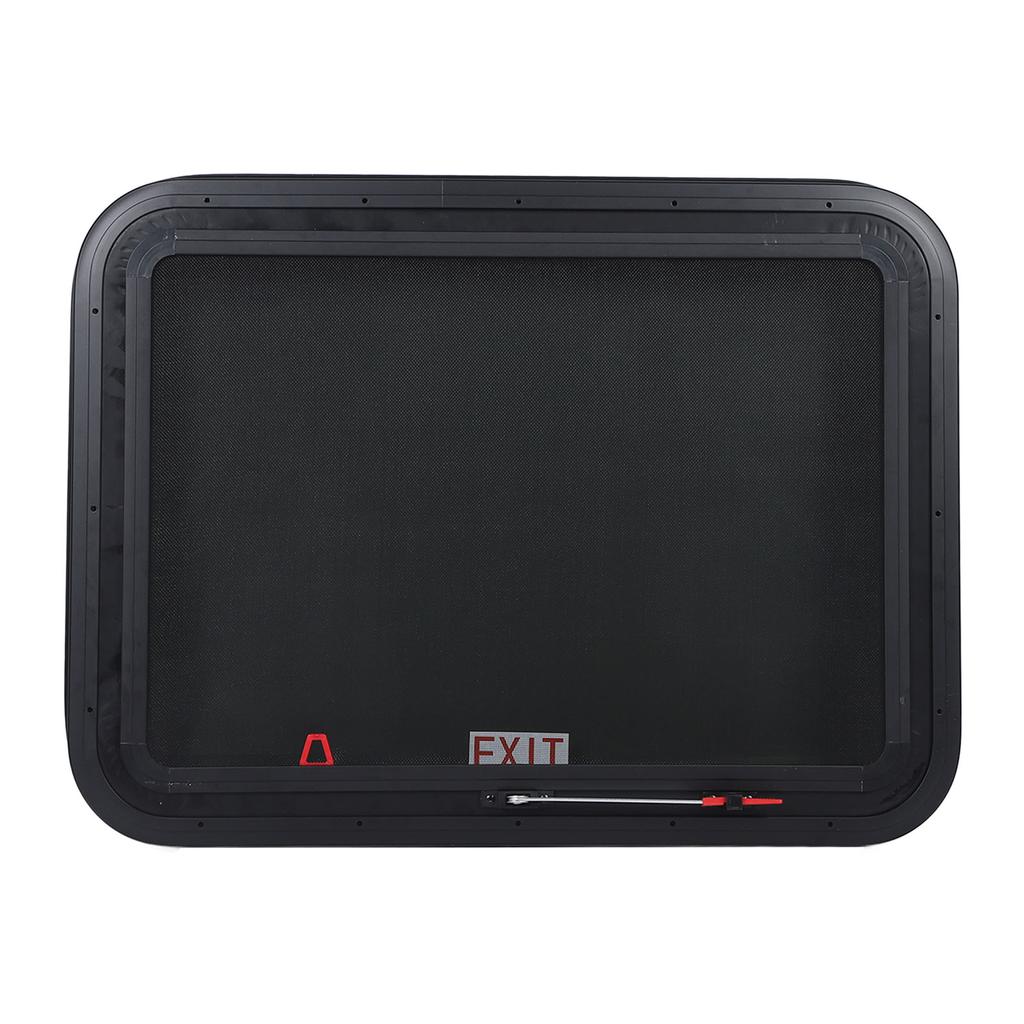 RV Exit Window UV Protection 30.48 X 22.36in Push Out Camper Window with Net Screen and Trim Ring