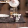 2pc/lot Hand Drawn Grape Flower Mouth Teacup Aesthetic Tea Bowl Jug Smelling Cup Jianzhan Master Cups Tea Service Ornaments 65ml