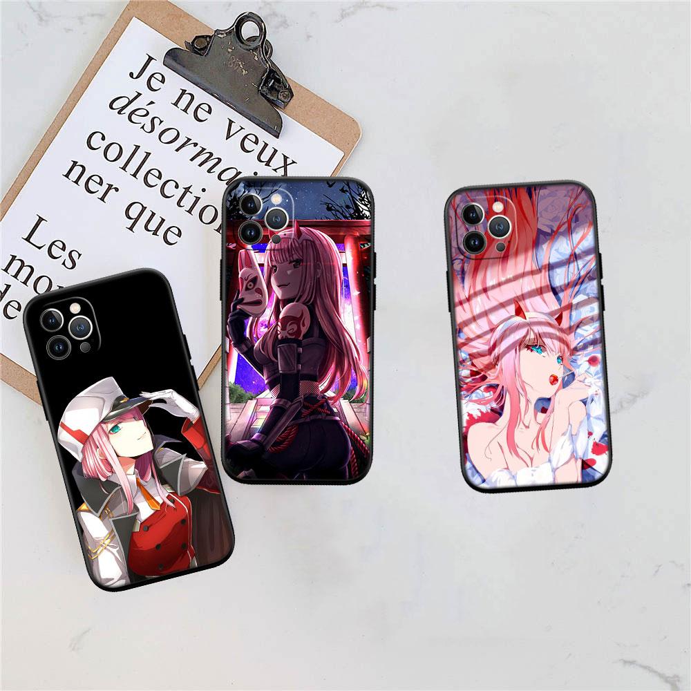 PP64 Zero Two Soft Shell Phone Case for Samsung Galaxy S20 S21 S22 Ultra FE + Plus A21S A22 A24 A25 A26 A30 A30S A31