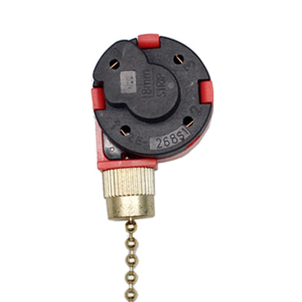 Universal Pull Chain Adjustable Speeds Reliable 4 Wire 3 Speeds Fan Switches Simple Installation for Ceiling Fans