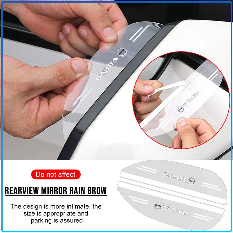 2PCS Car Transparent Car Rearview Mirror Rain Eyebrow Visor Cover For Volvo XC60 XC90 S60 S80 S40 V40 V60 V70 V50 XC70