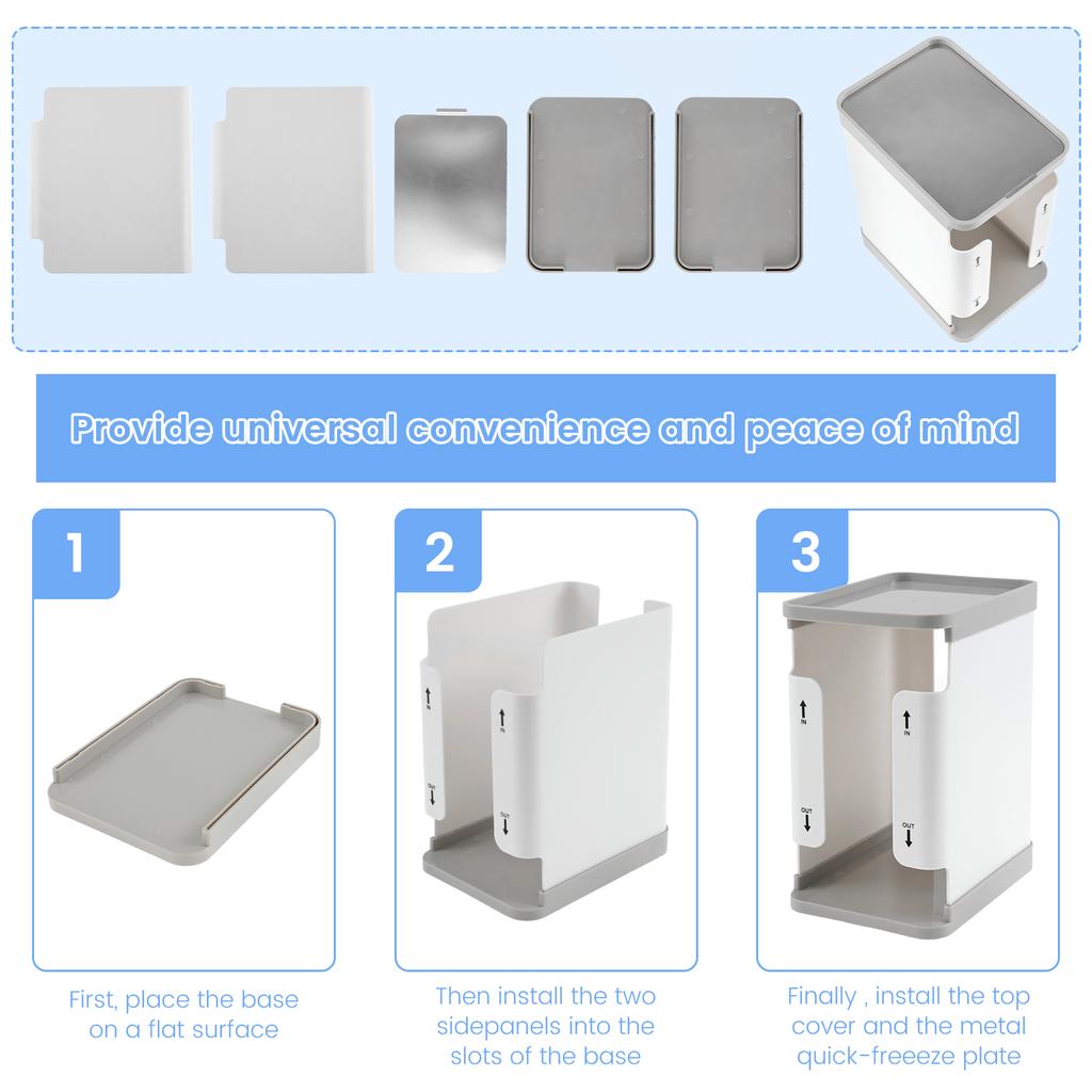Muttermilch Gefrierfach Organizer 1700ml Muttermilch Aufbewahrungsorganizer Wiederverwendbarer Muttermilch Aufbewahrungsturm First-in-First-out Box