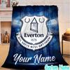 Custom Name Everton Football Bedding Set 3PCS Duvet Cover Closure Includes 1 Duvet Cover & 2 Pillowcases for All Seasons Bedroom Decor