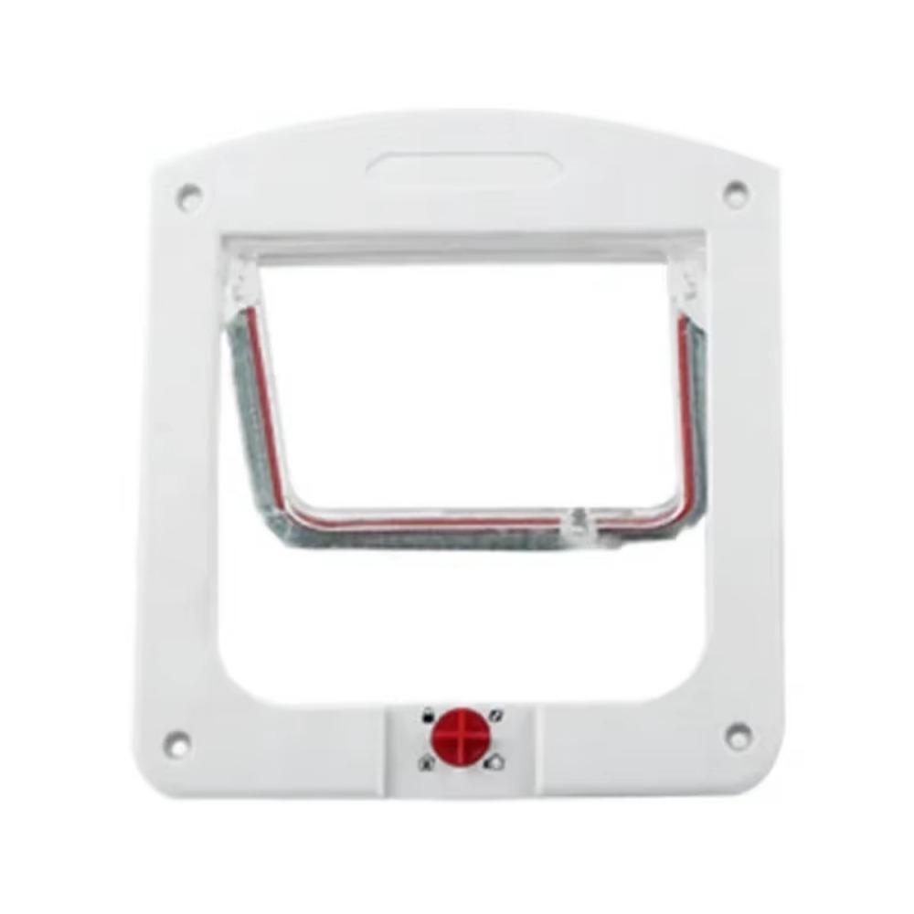 

Transparent Cat Flap Doors Magnetic Lock Pet Entry Gate Door Pet Accessories білий
