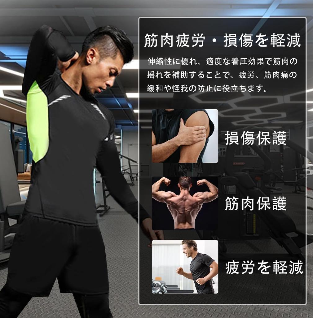 XiXiV Long Sleeve Compression Sports Base Training Wear Men's Shirt, 2-Pack, Undershirt, Underwear, Layer, [UV Protection, Sweat-Wicking,