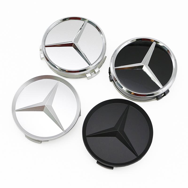 Hub Cap 4Pcs 60mm 75mm Car Wheel Center Logo Hub Cap 56mm ABS For Mercedes-Benz W211 W205 W213 W203 C218 A207 CLA Automotive Accessories