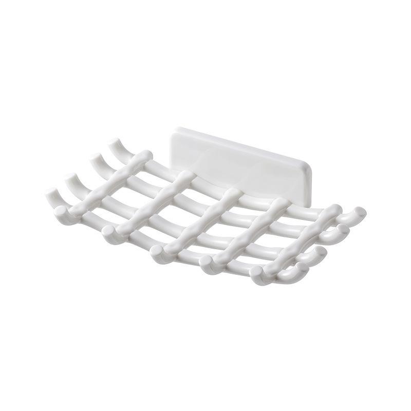 Soap Holder Bathroom Shower Dish Plates Storage Box with Drain Wall Mounted Self Adhesive Rack Soap Dishes for Wall Shower