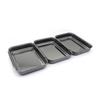 Stainless Steel Rectangular Divided BBQ and Sauce Dipping Plate