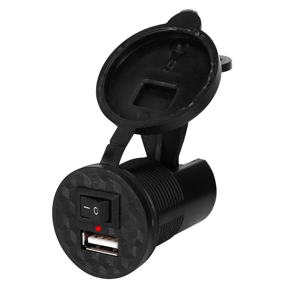 DC12V 24V Motorcycle USB Port Power Charger Socket Outlet with LED+Switch(DC12 24V )