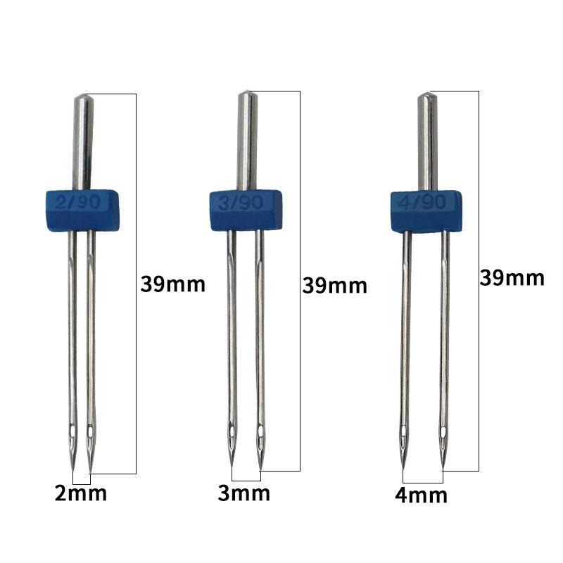 3PCS Sewing Machine Needles Double Twin Needles 2.0/90 3.0/90 4.0/90 Sewing Needles For Household Sewing Machine Accessories