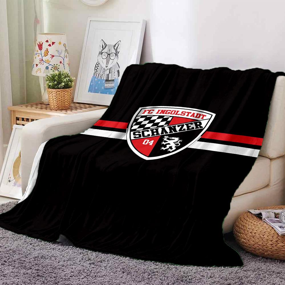 FC Ingolstadt Schanzer Print Flannel Blanket High Quality Warm Comfortable Cover for All Seasons Perfect for Gifts Home Decor