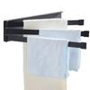 Black Simplicity Stainless Steel Towel Bar Rotating Towel Rack Bathroom Towel Rack Accessory