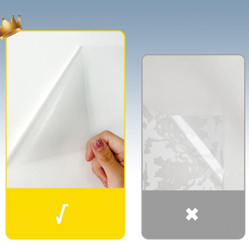 Transparent Electrostatic Wall Protection Film Scratch Stain Resistant, Damage-Free Adhesive for Home Walls Rental Spaces
