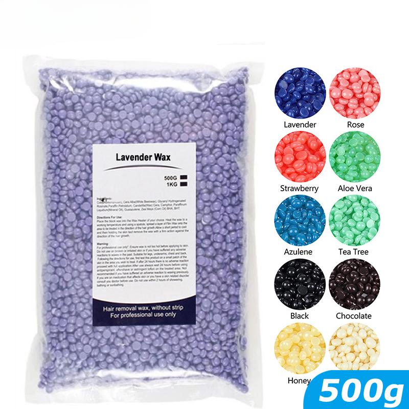 500g/1000g Depilatory Wax Beans for Waxing Heater Machine Wax Hair Removal Beans Hard Wax Bean Bikini Face Body Hair Removal