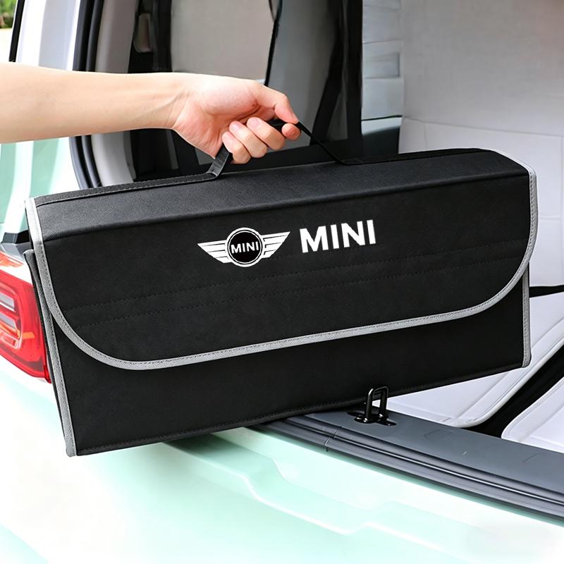 NNEJ4 Felt Cloth Car Trunk Storage Box For BMW Mini Cooper One JCW F54 F55 F56 F57 F60 Foldable Organizer Case Car Supplies keychain