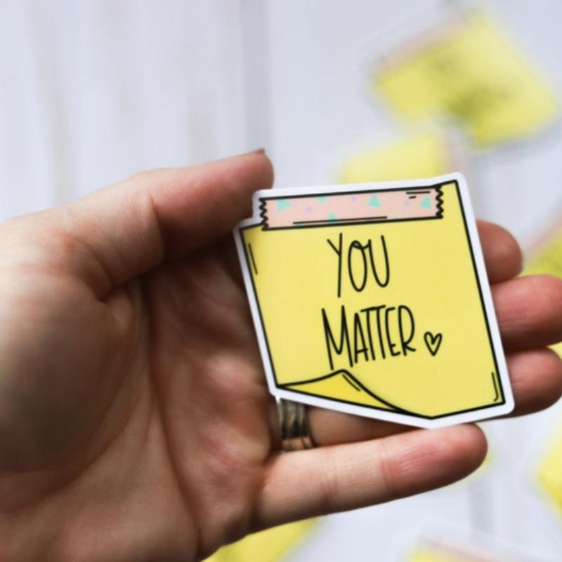 

Наклейка-заметка «Ты имеешь значение» | Наклейка-утверждение 3inch/7.62cm 5pc