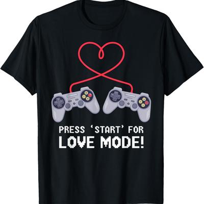 Video Games Funny Valentines Day Gamer Boy Men Gift T-Shirt