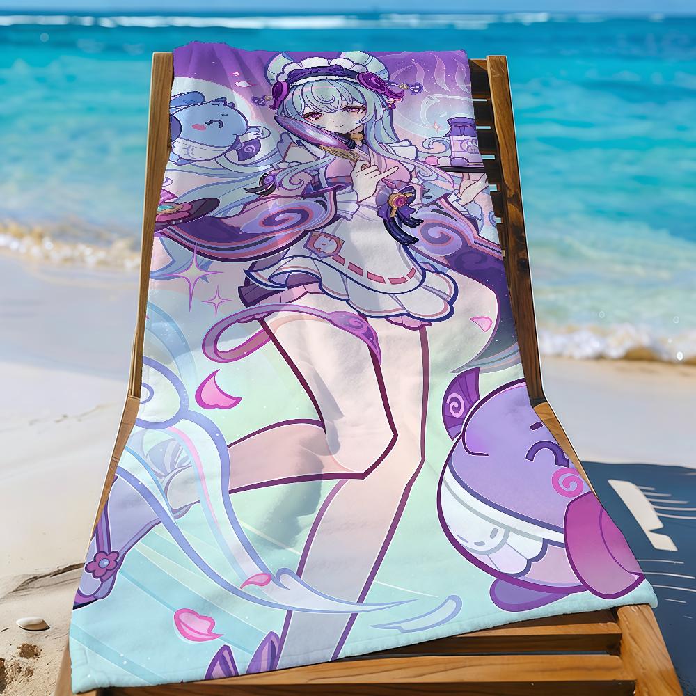 Yumemizuki Mizuki Genshin Impact Towel Sports Quick Dry Travel Camping Gear Sandproof Soft Light Large Beach Towel
