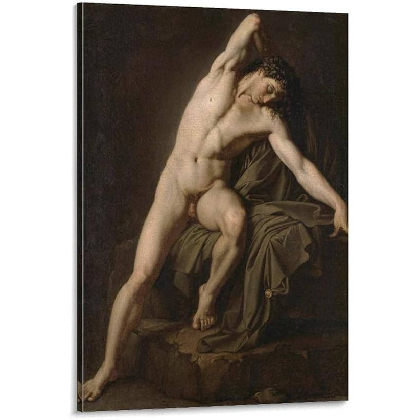 

ZMLLCJF Nudeo Art,Naked Man Portrait,Academic Nude Print Canvas Poster Bedroom Decor Sports Landscape Office Room Decor Gift 12x18inch(30x45cm) 12x18inch(30x45cm)