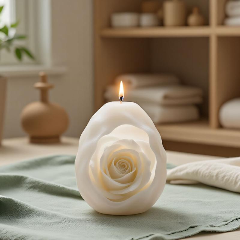 Rose Flower Silicone Molds for Epoxy Resin Making Candle Soap Heat Resistant Easy Demolding Flower Shape Silicone Mould