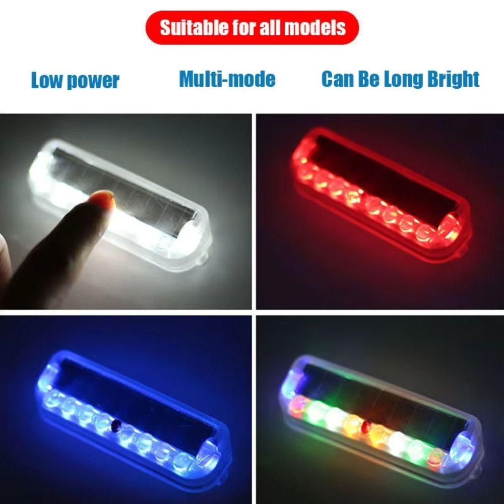 Solar Powered LED Strobe Warning Light Colorful Flashing Signal Lamp  Auto Emergency