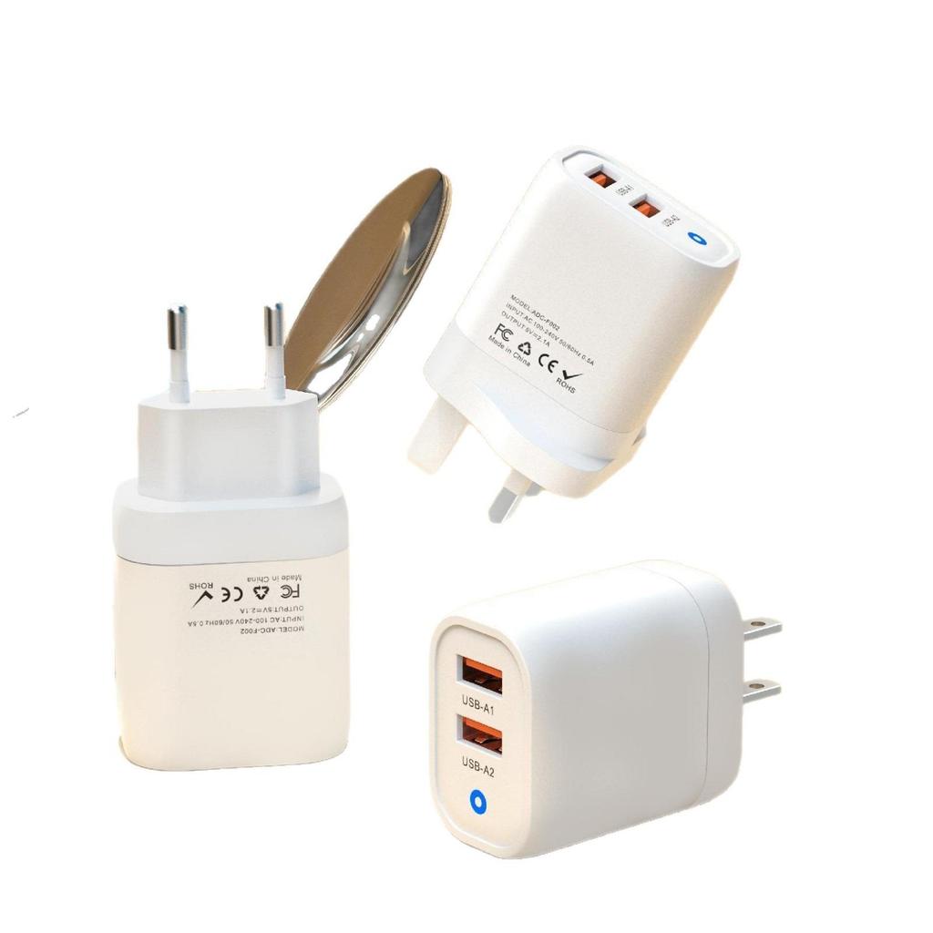 Type C Multi-Port Fast Charger Head - USB, Flash Charge, US/EU/UK Standards