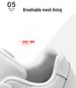 Men's Breathable Skate Sneakers - 10cm Invisible Lift, Thick Sole, White Casual Shoes