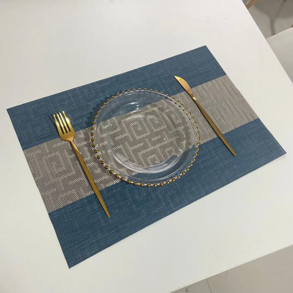 2 Buc. Fețe de Masă PVC Bucătărie Cină Masă Mat Stil Chinezesc Jacquard Impermeabil Uscare Rapidă Suport de Pahar Decorare Accesorii de Masă