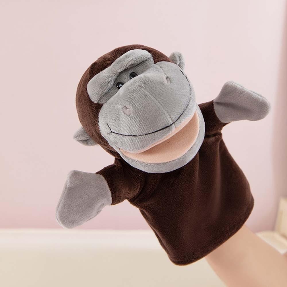 Telling Story Stuffed Animal Hand Puppet Interactive Cute Hand Finger Puppets Monkey Cow Appease Dolls Game Glove