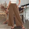 Womens Pants Casual Drawstring Elastic Waist Pants Comfy Straight Yoga Loose Trousers