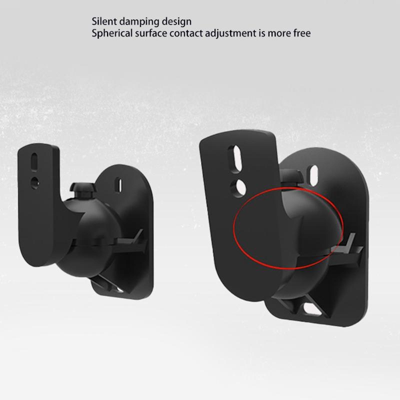 Universal Surround Small Satellite Ceiling Speaker Brackets 1Set Black Soundbar Wall mounting Brackets for Speakers