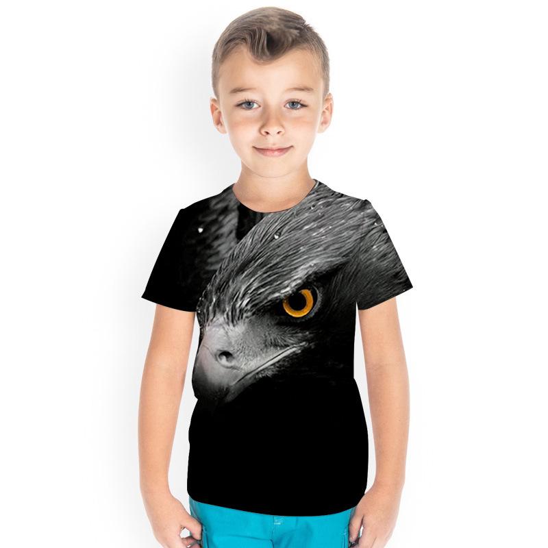 

Kids T-shirt 3d Print New Animal Series 3D Digital Printed Children s Clothing Short Sleeved T-shirt Children s T-shirt 170