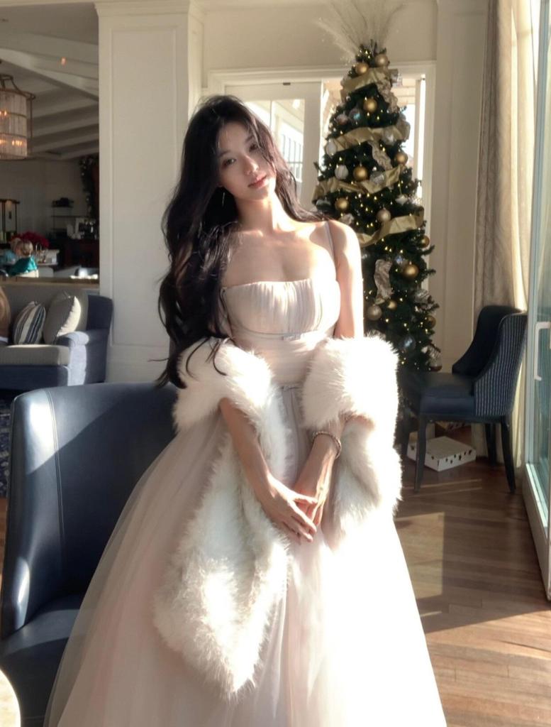 Flowing Immortal Princess Mesh Tie-Waist Dress