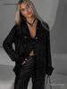 European Spring-Summer Sequin Lapel Cardigan: Women's Long Sleeve Shirt Jacket