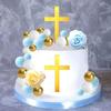 Decorazione Torta Battesimo Blu Decorazione Torta Croce Decorazione Torta Bambino Maschio Bomboniere Festa Battesimo Articoli per Festa Battesimo