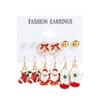 Santa & Christmas Tree 6-Piece Earring Set - Festive European & American Style by Moshang