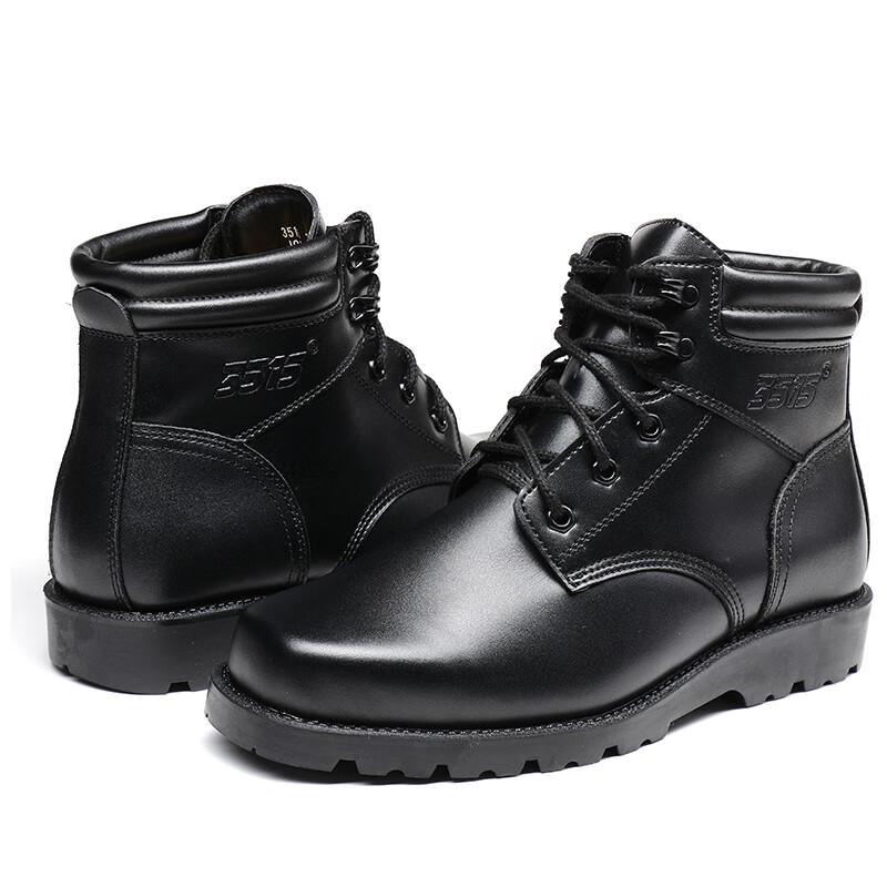 Jihua 3515 Men's Winter Leather Wool Combat Boots