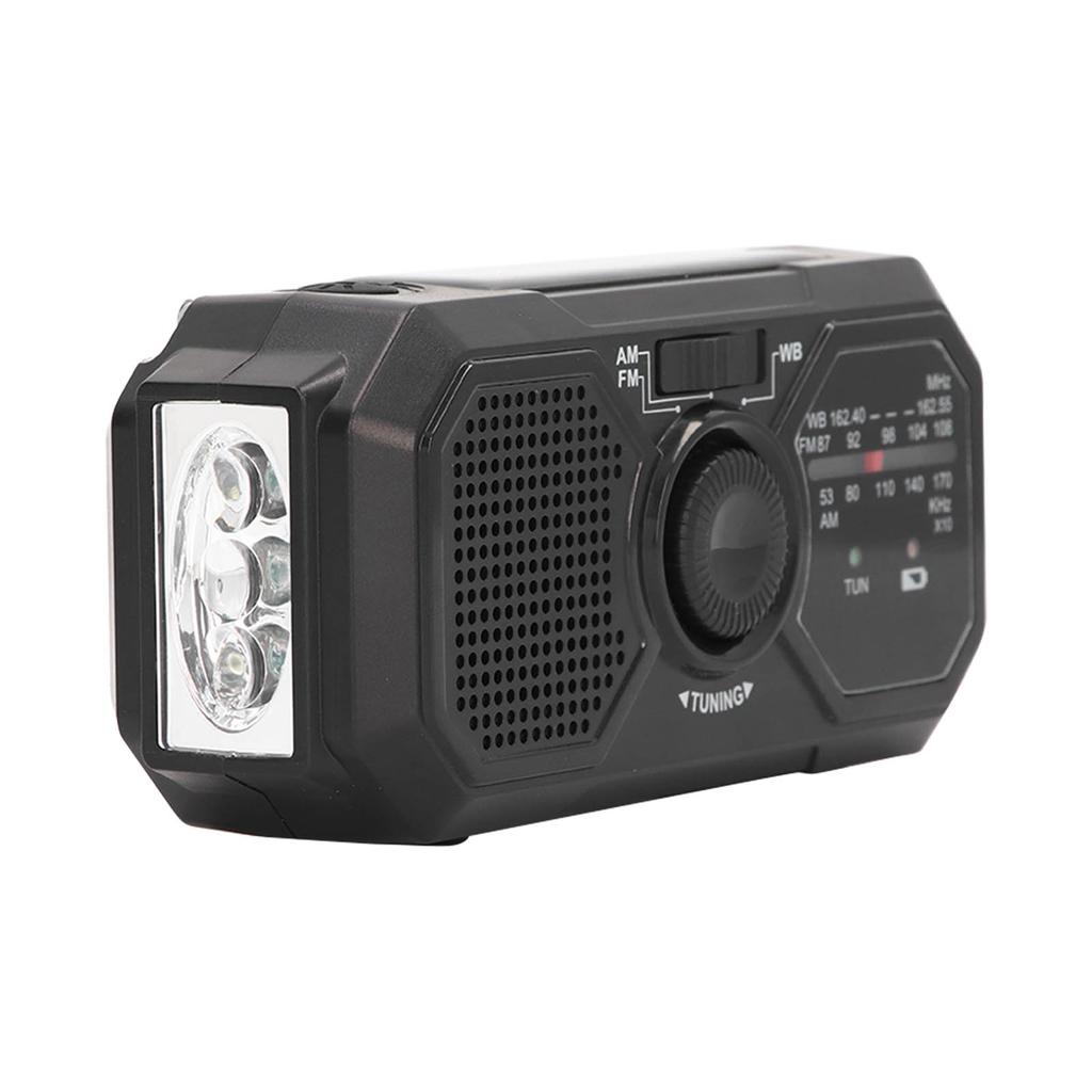 Solar Hand Crank Radio NOAA Portable Multifunctional Hand Crank Weather Emergency Radio for Outdoor