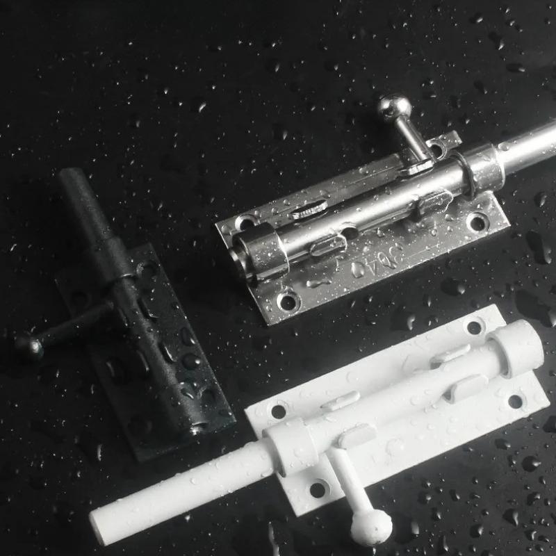 1PCS Stainless Steel Door Latch Solid Sliding Bolts Latch Home Hardware Gate Safety Toilet Door Lock
