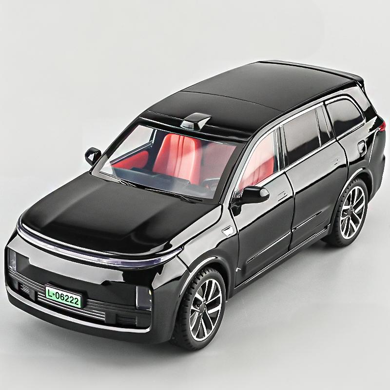 

1:24 LEADING IDEAL ONE L9 SUV New Energy Vehicles Alloy Diecast Model Sound & Light Toy Display Ornament Children Toy Present чёрный