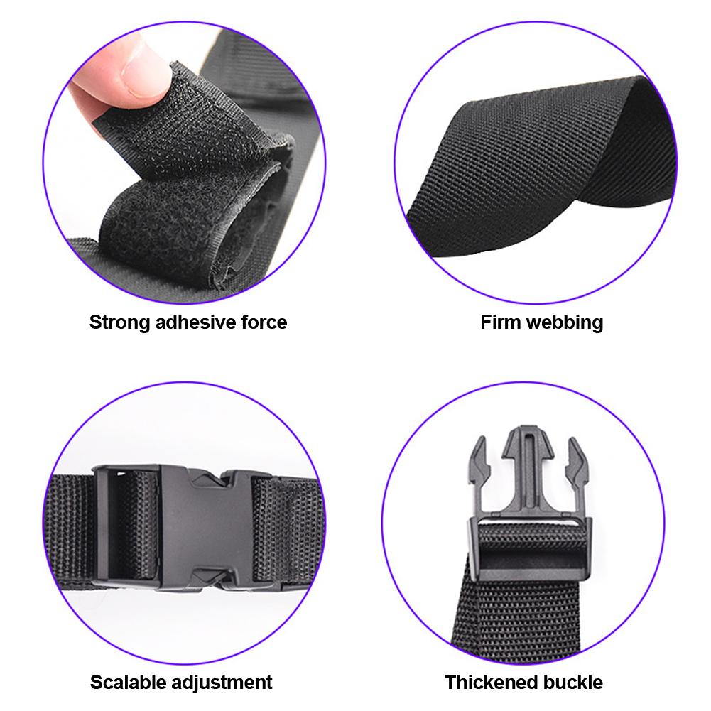 Car Adjustable Double-layer Hanging Strap for Clothes Hanger Bar Car Travel Clothesline Flexible Storage Strap with Eight Hooks