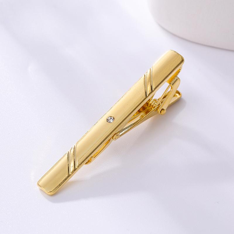 Pince à cravate en métal couleur or pour hommes mariage cravate pince clip gentleman accessoires pour hommes
