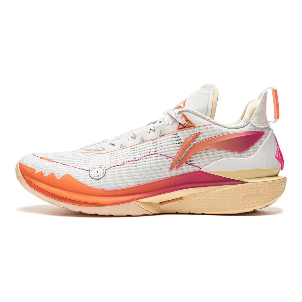 Li Ning JB2 Basketball Shoes Men's Low Top White Orange ABAT081-36