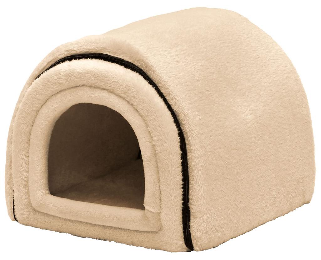 PetStyle Hund Katteseng Kuppelhus Matte Kjæledyrseng for Vinter Sammenleggbar Kjæledyrsmatte Vaskbart Kattehus Hundehus Innendørs Vinter Myk Varm Stilig Kuppelformet Kjæledyr