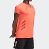 Adidas Round Neck Logo Print Sports Short Sleeve T-shirt Men Tops Orange-Red FK0738