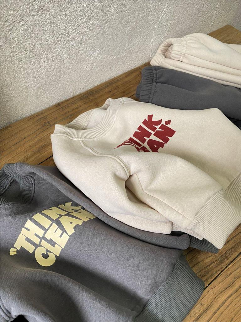 Baby Herbst Winter Fleece Sweatshirt & Bloomers Set - Unisex Sportbekleidung