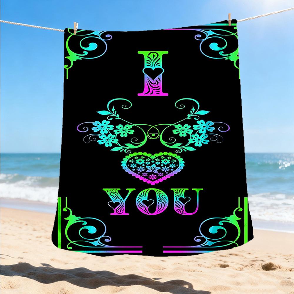 1pc Love Heart Decor Outdoor Flannel Blanket Soft All Season Polyester Throw , Perfect for Picnics & Travel , Picnic Accessory