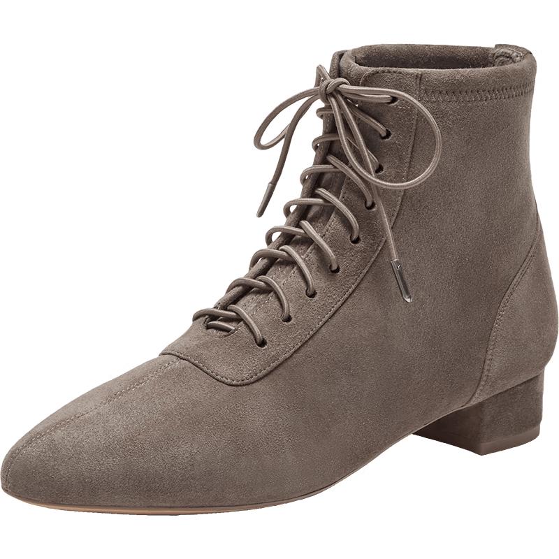 Zhenmeishi Women s Winter Chunky Heel Ankle Boots 37